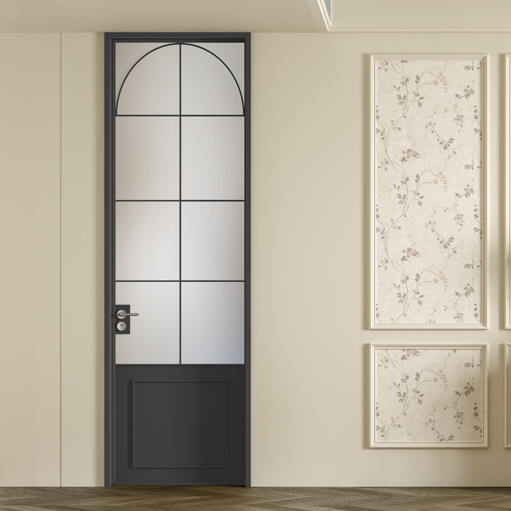 法式复古门LS-04-格条+超白玻双面油砂